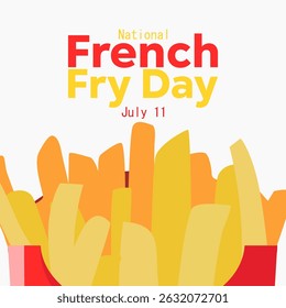 vector graphic of National French Fry Day, ideal for National French Fry Day celebration.
