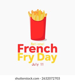 vector graphic of National French Fry Day, ideal for National French Fry Day celebration.
