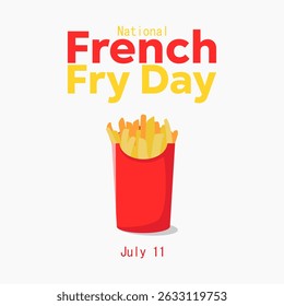 vector graphic of National French Fry Day ideal for National French Fry Day celebration