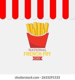Vector graphic of National French Fry Day for National French Fry Day celebration.