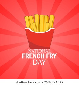 Vector graphic of National French Fry Day for National French Fry Day celebration.