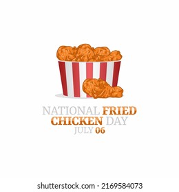 Vector Graphic Of National Fried Chicken Day Good For National Fried Chicken Day Celebration. Flat Design. Flyer Design.flat Illustration.