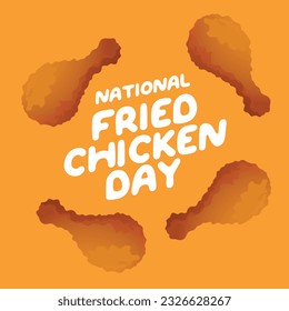 Vektorgrafik des National Fried Chicken Day, der gut für die Feier des National Fried Chicken Day ist. flaches Design. flyer design.flache Illustration.