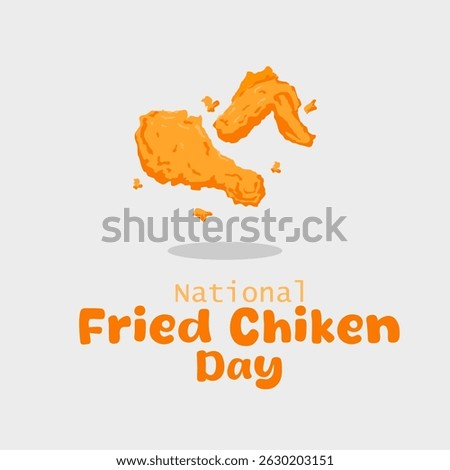 vector graphic of National Fried Chicken Day, ideal for National Fried Chicken Day celebration.

