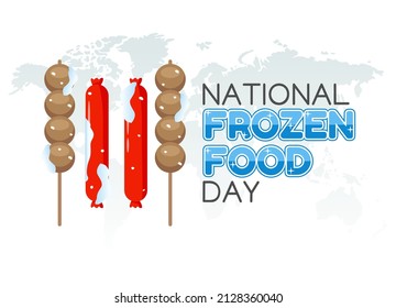 vector graphic of national frozen food day good for national frozen food day celebration. flat design. flyer design.flat illustration.