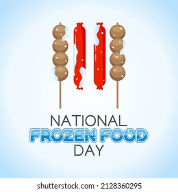 vector graphic of national frozen food day good for national frozen food day celebration. flat design. flyer design.flat illustration.