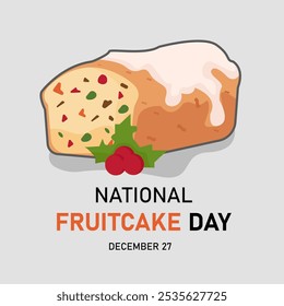 vector graphic of National Fruitcake Day good for national National Fruitcake Day celebration. flat design. flyer design.flat illustration.