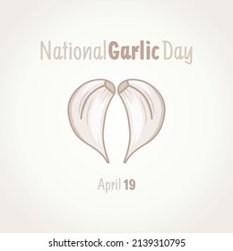 vector graphic of national garlic day good for national garlic day celebration. flat design. flyer design.flat illustration.