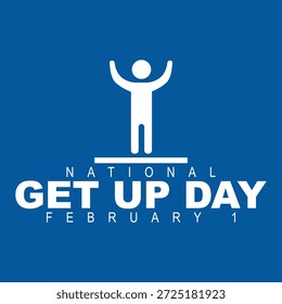 gráfico vetorial de National Get Up Day ideal para comemoração de Get Up Day Nacional