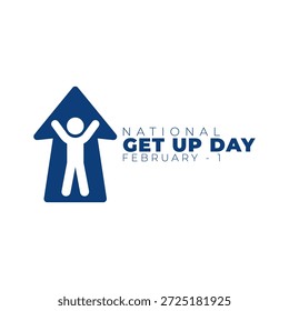 gráfico vetorial de National Get Up Day ideal para comemoração de Get Up Day Nacional
