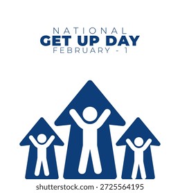 Gráfico vetorial de National Get Up Day para celebração de National Get Up Day.