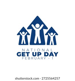 Gráfico vetorial de National Get Up Day para celebração de National Get Up Day.