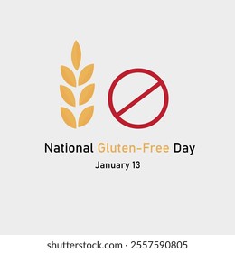 vector graphic of National Gluten-Free Day good for national National Gluten-Free Day celebration. flat design. flyer design.flat illustration.