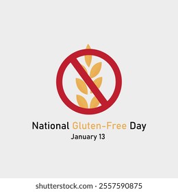 vector graphic of National Gluten-Free Day good for national National Gluten-Free Day celebration. flat design. flyer design.flat illustration.