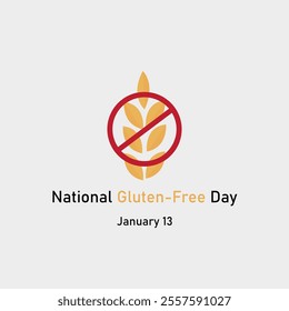 vector graphic of National Gluten-Free Day good for national National Gluten-Free Day celebration. flat design. flyer design.flat illustration.