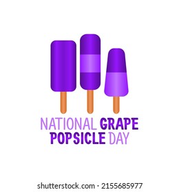 vector graphic of national grape popsicle day good for national grape popsicle day celebration. flat design. flyer design.flat illustration.