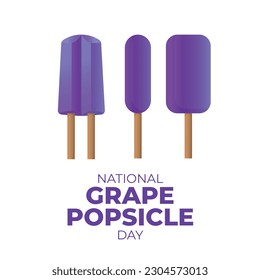 vector graphic of National Grape Popsicle Day good for National Grape Popsicle Day celebration. flat design. flyer design.flat illustration.