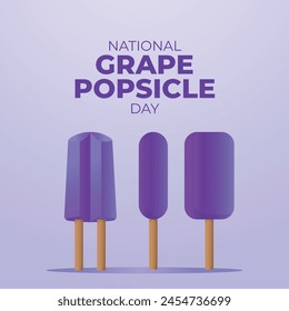 vector graphic of National Grape Popsicle Day ideal for National Grape Popsicle Day celebration.