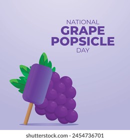 vector graphic of National Grape Popsicle Day ideal for National Grape Popsicle Day celebration.