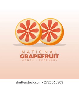 Vector gráfico del Mes Nacional del Pomelo para la celebración del Mes Nacional del Pomelo.