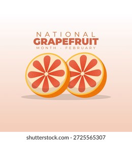Vector gráfico del Mes Nacional del Pomelo para la celebración del Mes Nacional del Pomelo.