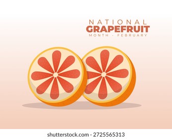 Vector gráfico del Mes Nacional del Pomelo para la celebración del Mes Nacional del Pomelo.