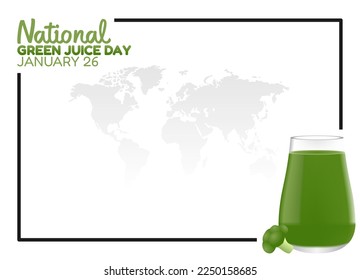 vector graphic of national green juice day good for national green juice day celebration. flat design. flyer design.flat illustration.