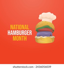 vector graphic of National Hamburger Month ideal for National Hamburger Month celebration.