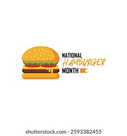 Vector graphic of National Hamburger Month for National Hamburger Month celebration.