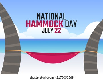 vector graphic of national hammock day good for national hammock day celebration. flat design. flyer design.flat illustration.