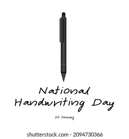 vector graphic of national handwriting day good for national handwriting day celebration. flat design. flyer design. flat illustration.