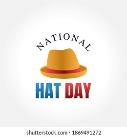 vector graphic of national hat day good for national hat day celebration. flat design. flyer design.flat illustration.