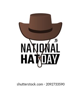 Vektorgrafik von nationalem Huttag gut für die nationale Hut-Tag Feier. flaches Design. flyer design.flache Illustration.