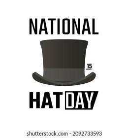 vector graphic of national hat day good for national hat day celebration. flat design. flyer design.flat illustration.
