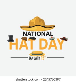 gráfico vectorial del día del sombrero nacional bueno para la celebración del Día del Sombrero nacional. diseño plano.