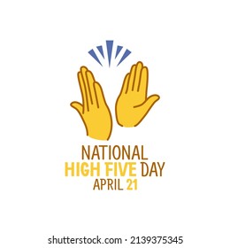 vector graphic of national high five day good for national high five day celebration. flat design. flyer design.flat illustration.
