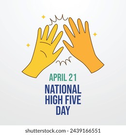 vector graphic of National High Five Day ideal for National High Five Day celebration.