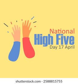 vector graphic of National High Five Day ideal for National High Five Day celebration.