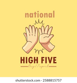 vector graphic of National High Five Day ideal for National High Five Day celebration.