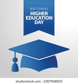 gráfico vectorial del Día Nacional de Educación Superior bueno para la celebración del Día Nacional de la Educación Superior. diseño plano. diseño de volante.ilustración plana.