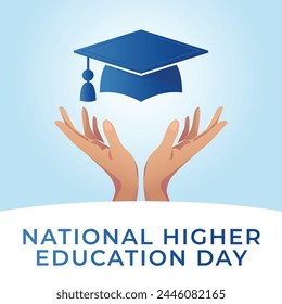 vector graphic of National Higher Education Day ideal for National Higher Education Day celebration.