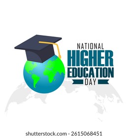 Vector graphic of National Higher Education Day for National Higher Education Day celebration.