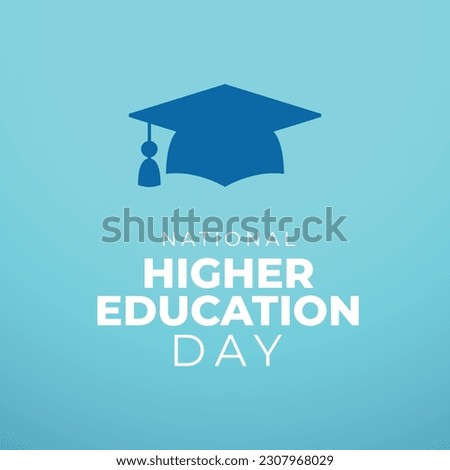 vector graphic of National Higher Education Day good for National Higher Education Day celebration. flat design. flyer design.flat illustration.