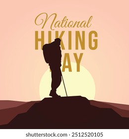 gráfico vetorial do Dia Nacional da Caminhada ideal para a celebração do Dia Nacional da Caminhada