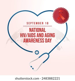 vector graphic of National HIV AIDS and Aging Awareness Day ideal for National HIV AIDS and Aging Awareness Day celebration.