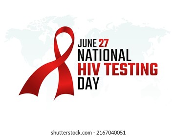 vector graphic of national HIV testing day good for national HIV testing day celebration. flat design. flyer design.flat illustration.
