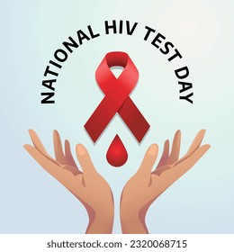 vector graphic of National HIV Testing Day good for National HIV Testing Day celebration. flat design. flyer design.flat illustration.