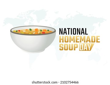 vector graphic of national homemade soup day good for national homemade soup day celebration. flat design. flyer design.flat illustration.