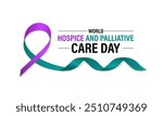 Vector graphic of national hospice and palliative care Day. Banner poster, flyer and white background design template. Vector illustration calligraphy background.