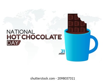 gráfico vectorial del día nacional del chocolate caliente bueno para la celebración del día nacional del chocolate caliente. diseño plano. diseño de volante.ilustración plana.